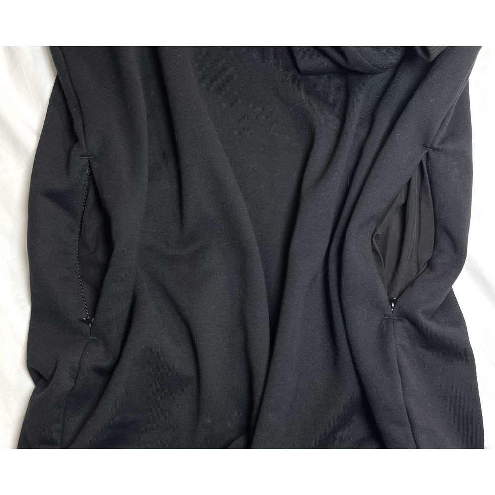 Athleta Crosstown Track Dress Womens XS Black Stripe Half Zip Midi Activewear - Picture 7 of 11
